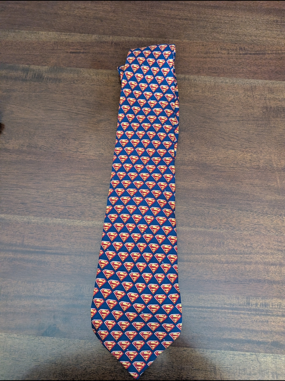 Blue Superman Pattern Men's Tie - Warner Brothers